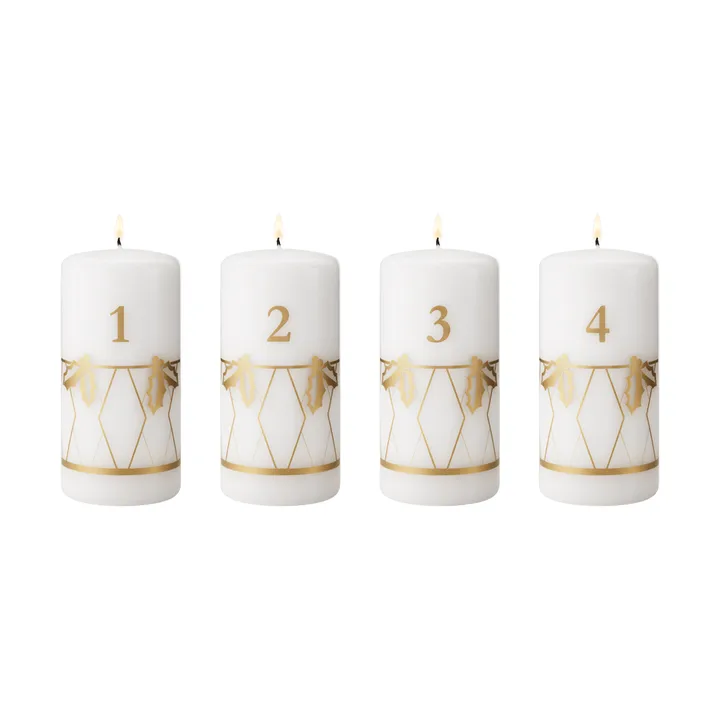 2026 års adventslys - Guldtryk, 4 dele - Georg Jensen