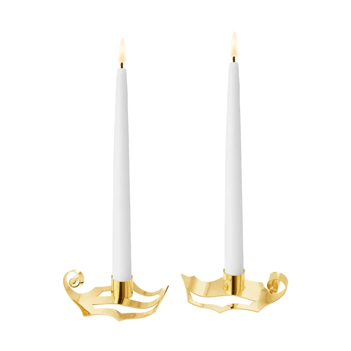 2026 års lysestager - Guld, 2 dele - Georg Jensen
