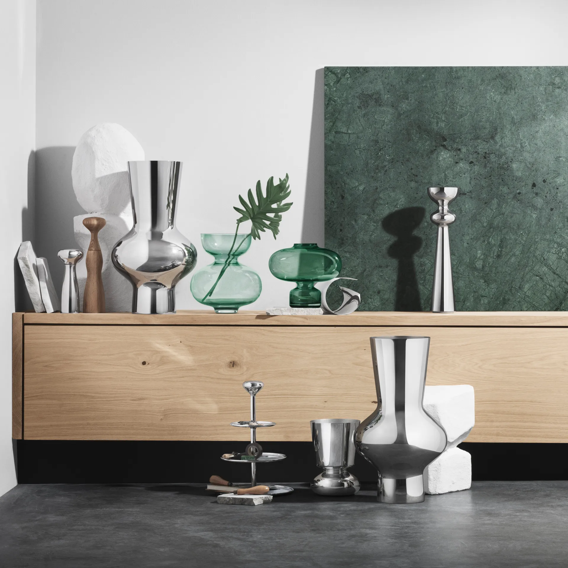 Alfredo vase lysegrøn, 25 cm Georg Jensen