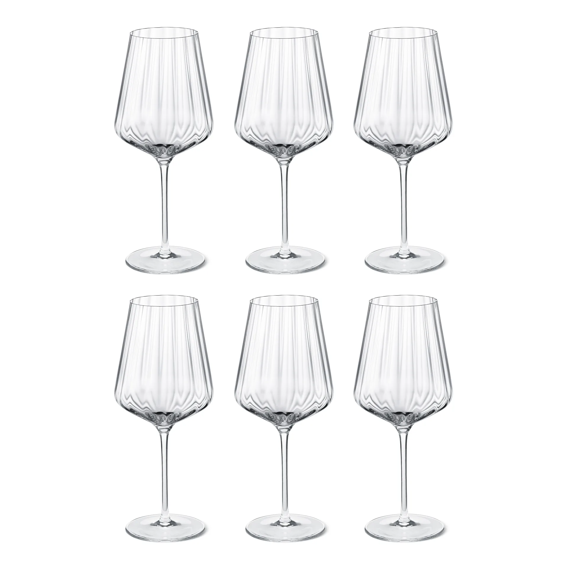 Bernadotte hvidvinsglas 6-pak, Krystallinsk Georg Jensen