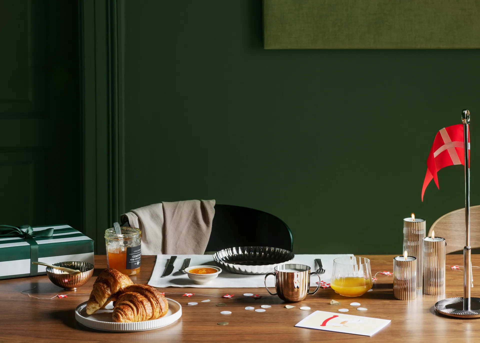 Bernadotte lysestage 3 dele, Rustfrit stål Georg Jensen