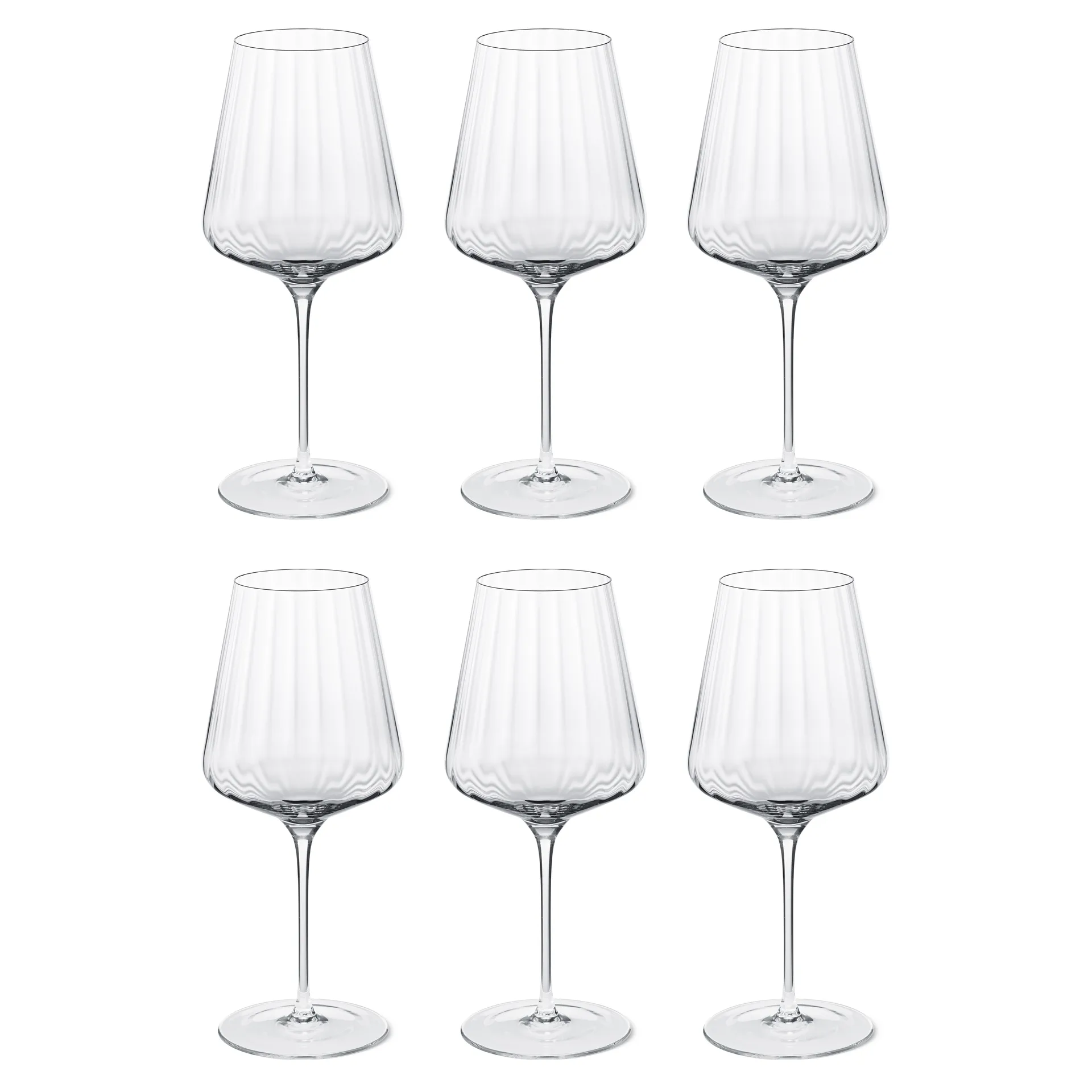 Bernadotte rødvinsglas 6-pak, Krystallinsk Georg Jensen