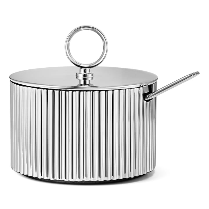 Bernadotte sukkerskål med ske, Rustfrit stål Georg Jensen