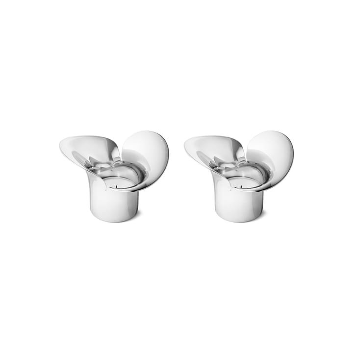 Bloom Botanica fyrfadsstage 2-pak - Rustfrit stål - Georg Jensen