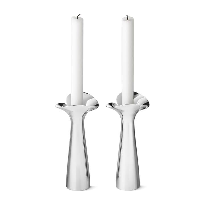 Bloom Botanica lysestage 2-pak - Rustfrit stål - Georg Jensen