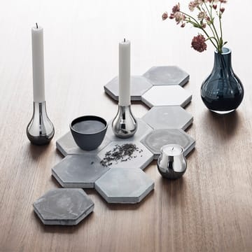 Cafu lysestage 2 stk - rustfrit stål - Georg Jensen