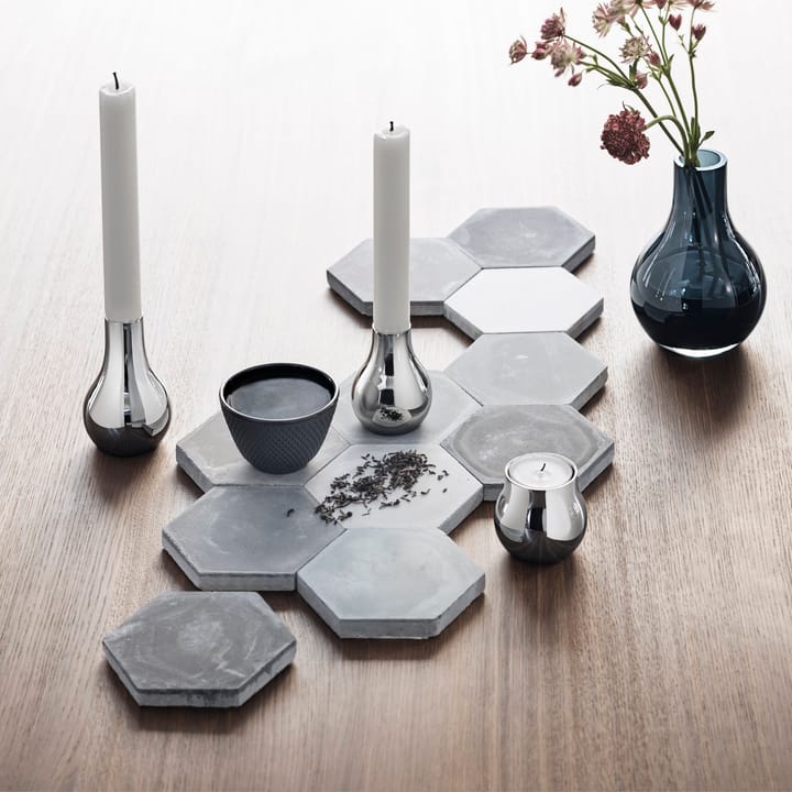 Cafu lysestage 2 stk, rustfrit stål Georg Jensen