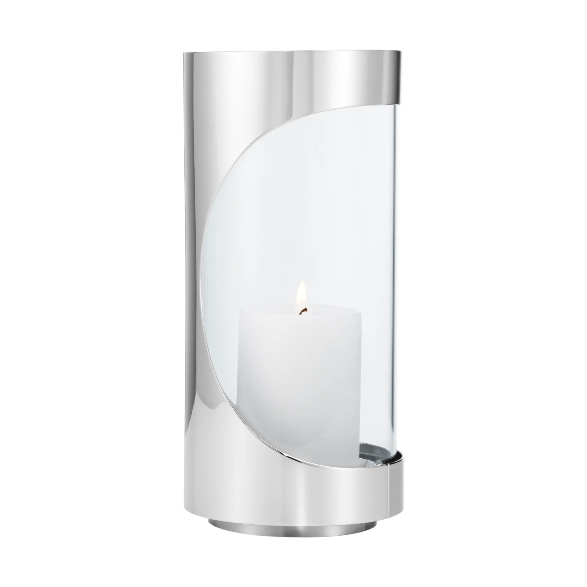 Georg Jensen Chrome contours hurricane fyrfadsstage 22 cm Rustfrit stål