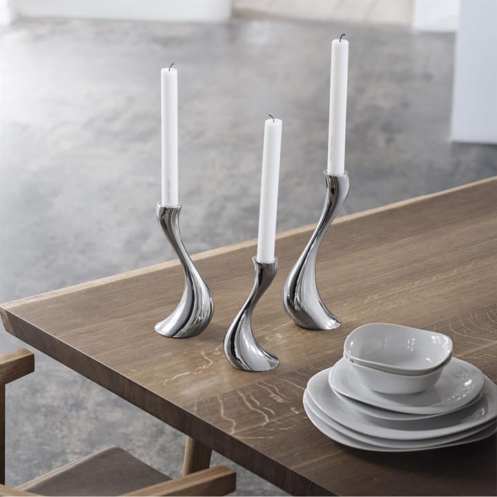 Cobra lysestage, 3 stk., rustfrit stål Georg Jensen