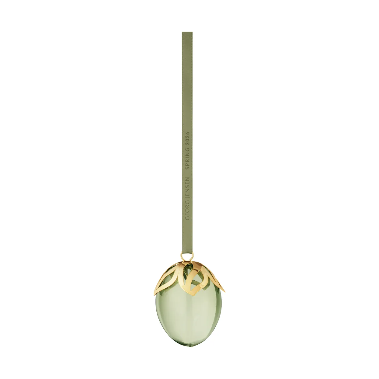 Georg Jensen påskeæg vedhæng, Grøn-18 K guldpletteret, 2026 Georg Jensen