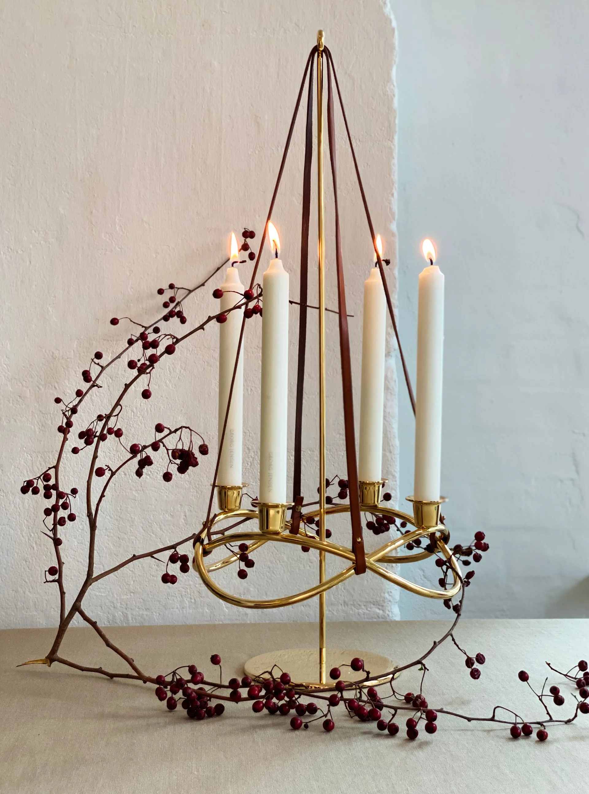 Season lysestage Ø26 cm, guldbelagt Georg Jensen