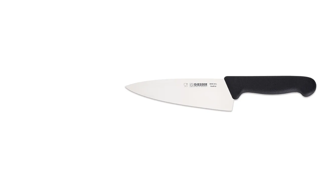 Geisser kokkekniv 16 cm, Sort Giesser