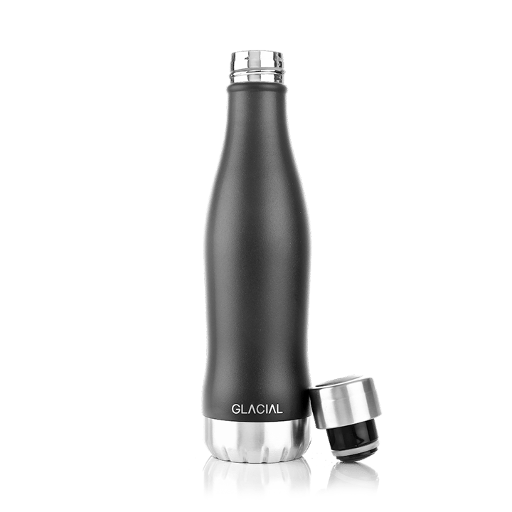 Glacial vandflaske 400 ml, Matte black Glacial