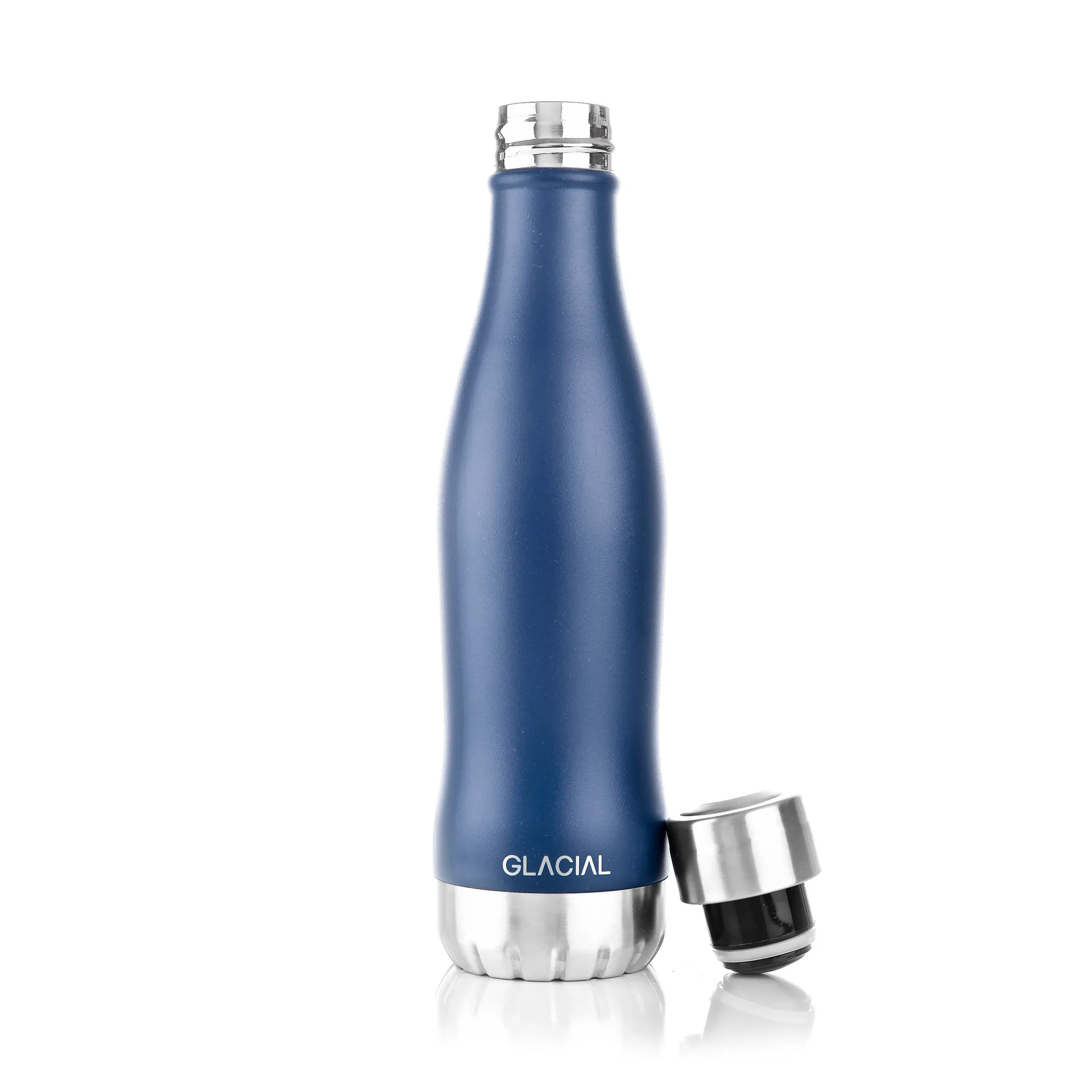 Glacial vandflaske 400 ml, Matte navy Glacial