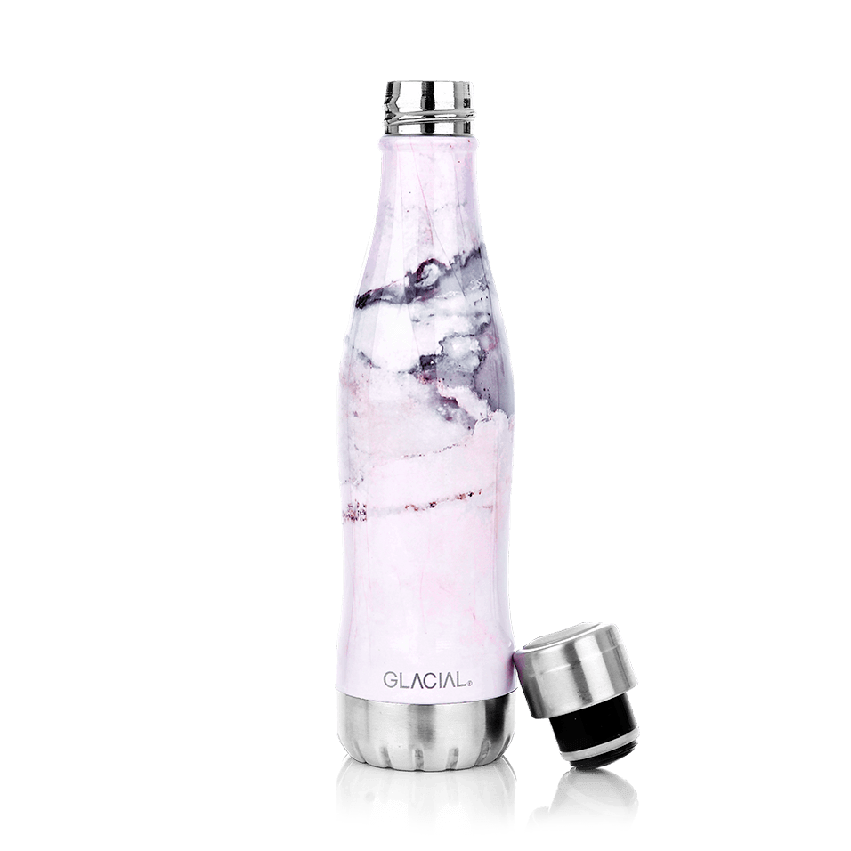 Glacial Glacial vandflaske 400 ml Pink marble