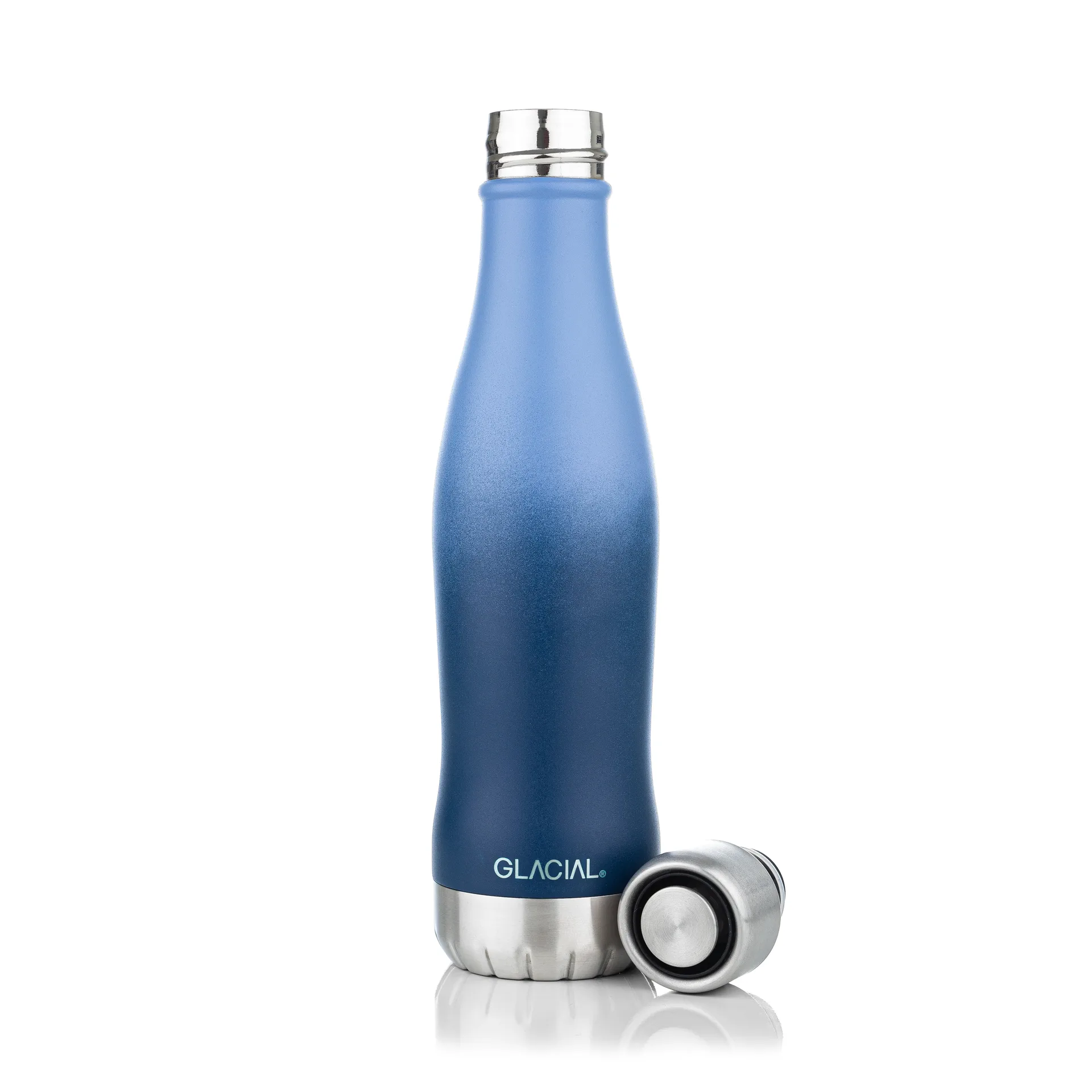 Glacial vandflaske active 400 ml, Blue fade Glacial