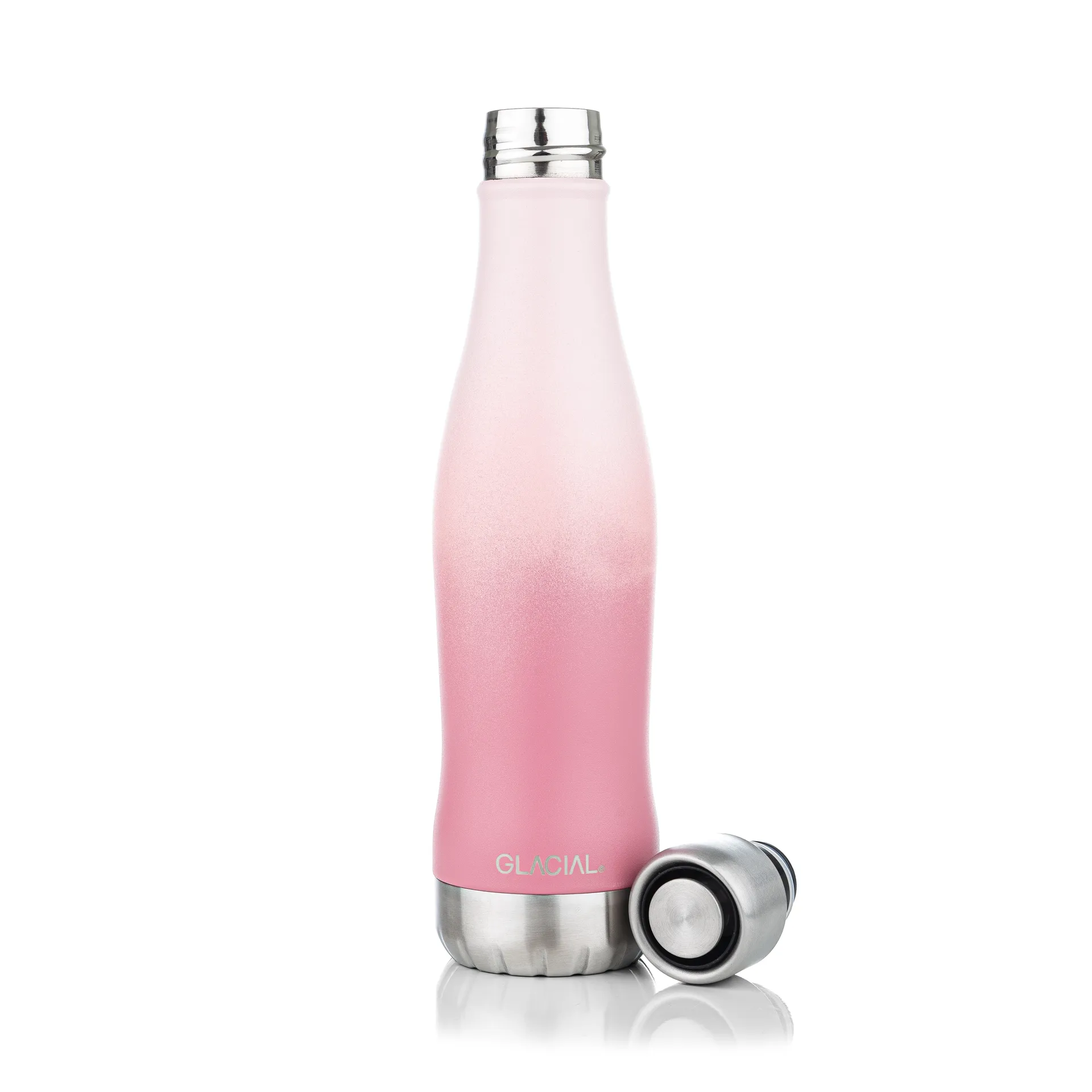 Glacial vandflaske active 400 ml, Pink fade Glacial