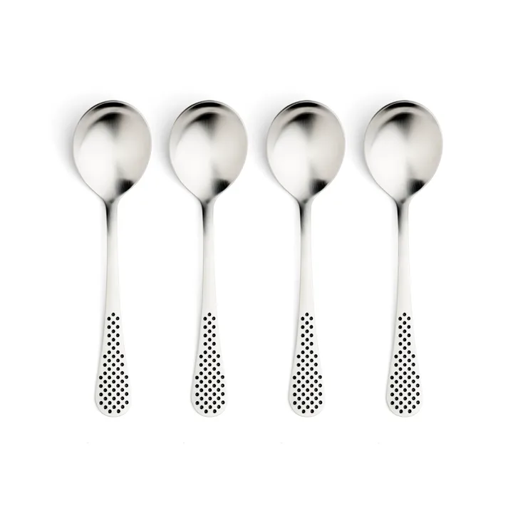 Classic supeske - Rustfrit stål, 18,4 cm, 4-pak - Global