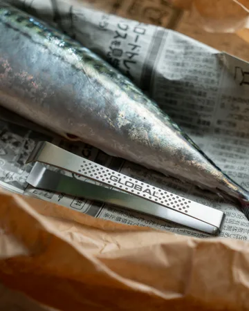 Global fiskebenspincet, lige 12 cm - Rustfrit stål - Global