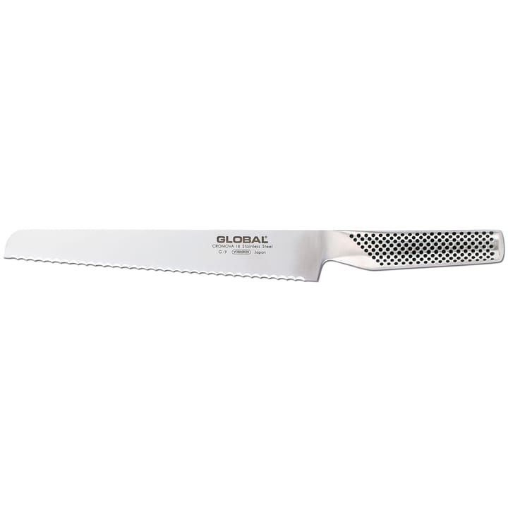 Global G-9R brødkniv 22 cm savtakket æg - Rustfrit stål - Global