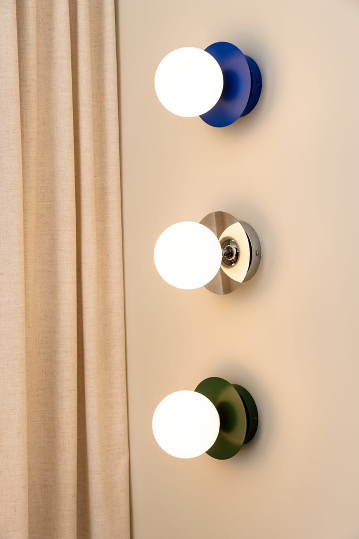 Art Deco IP44 væglampe/plafond, Blå-hvid Globen Lighting