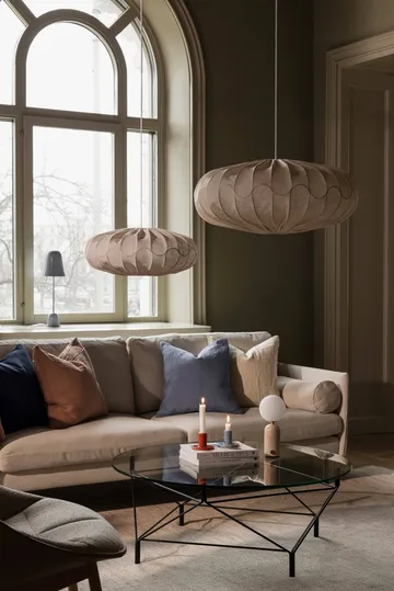 Bladverk lampeskærm Ø70 cm - Beige - Globen Lighting