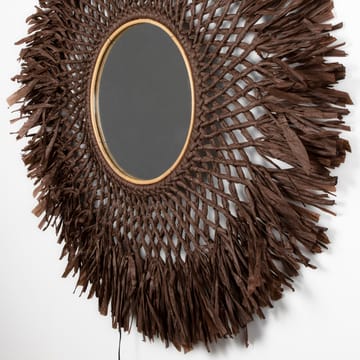 Boho væglampe med spejl Ø90 cm - Brun - Globen Lighting