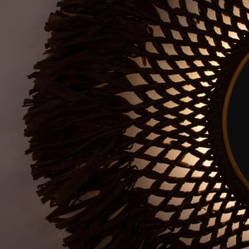 Boho væglampe med spejl Ø90 cm - Brun - Globen Lighting