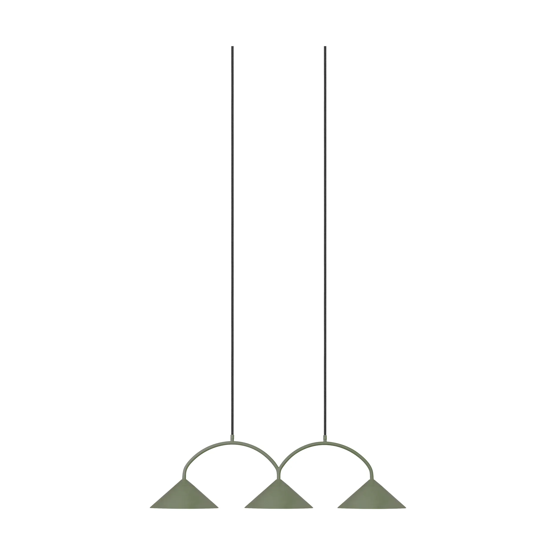 Curve pendel 3, Grøn Globen Lighting