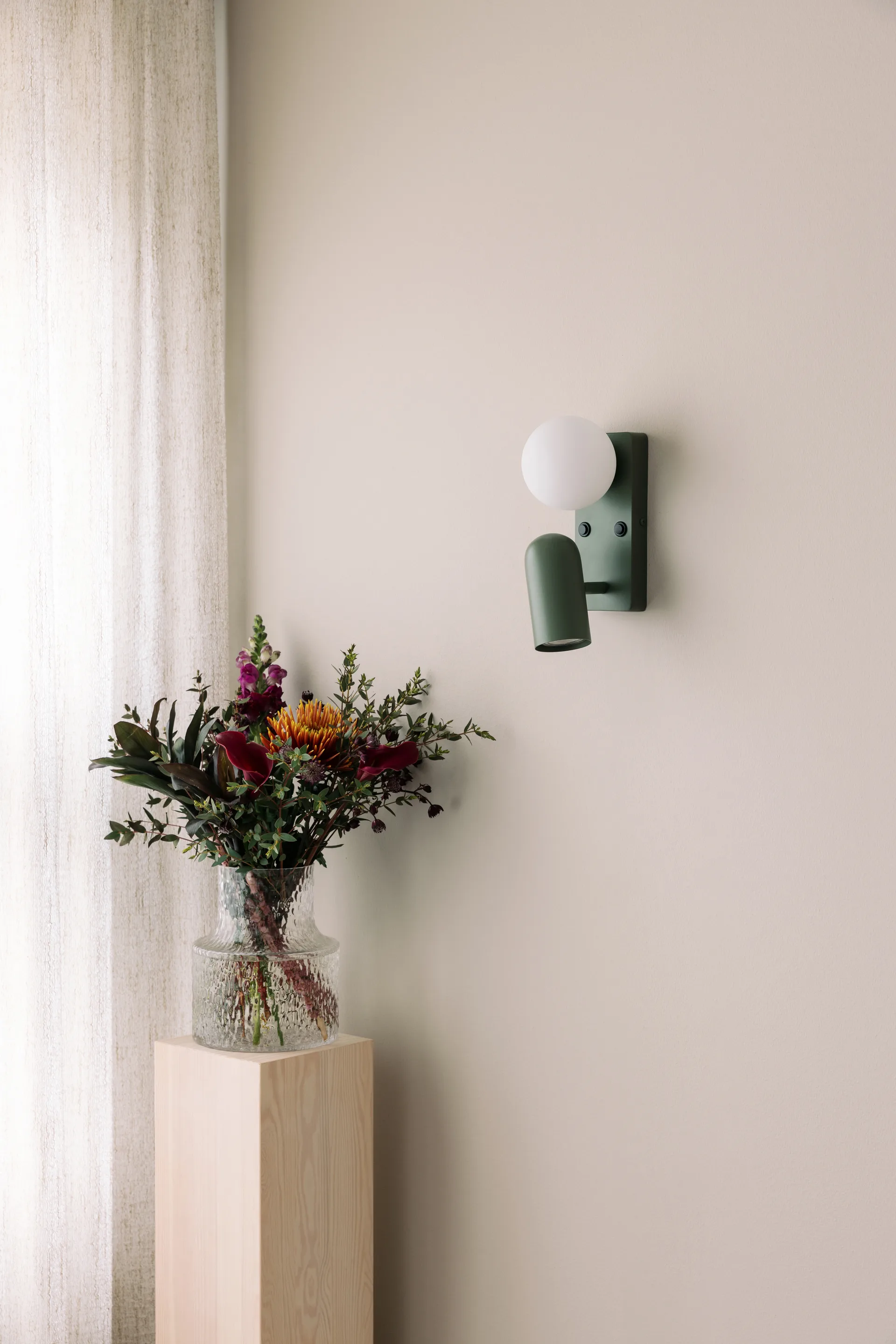 Doppio væglampe, Grøn Globen Lighting