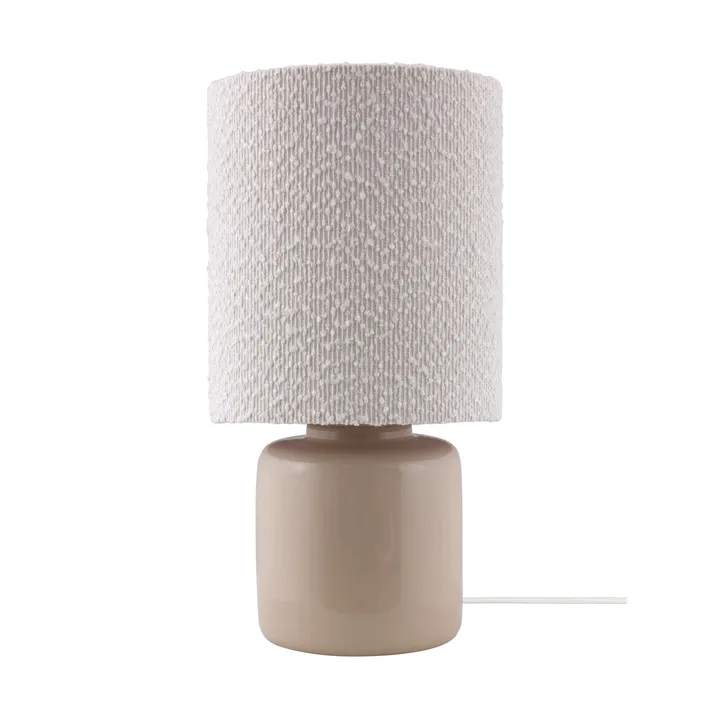 Florian bordlampe - Hvid bouclé/beige, Ø20x39 cm - Globen Lighting