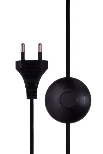 Florian gulvlampe - Hvid bouclé/sort, Ø30x80 cm - Globen Lighting