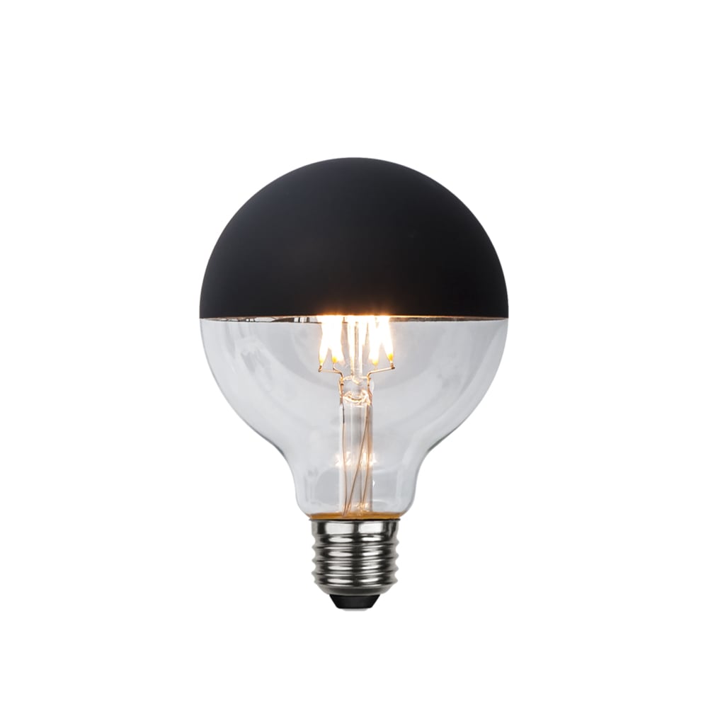 Globen Lighting Glob LED lyskilde klar topspejlglas sort E27 2,8W E27 4W