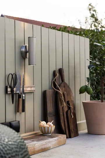 Hubble up/down væglampe facadebelysning - Børstet stål - Globen Lighting