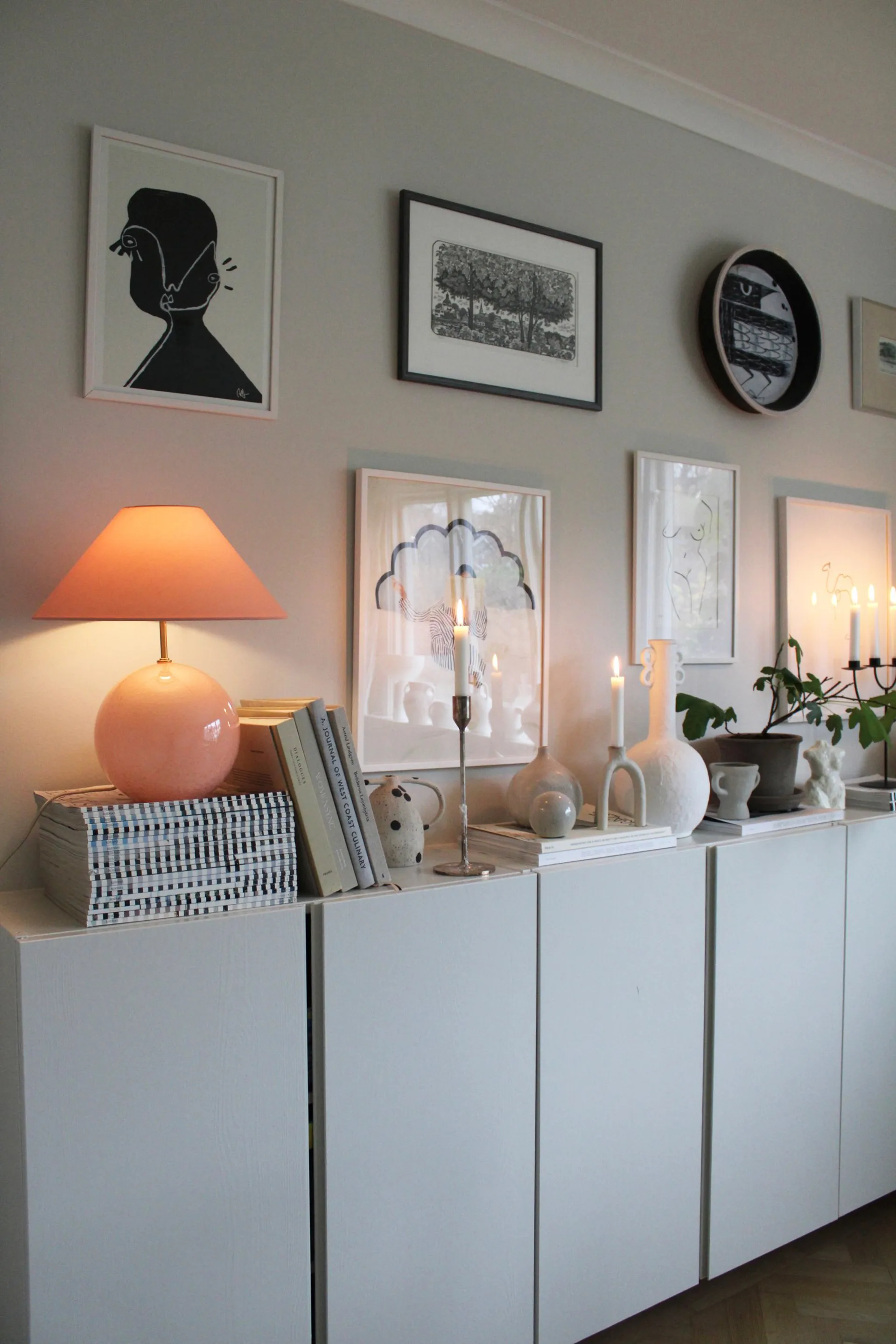 Iris 35 bordlampe 39 cm, Blush Globen Lighting