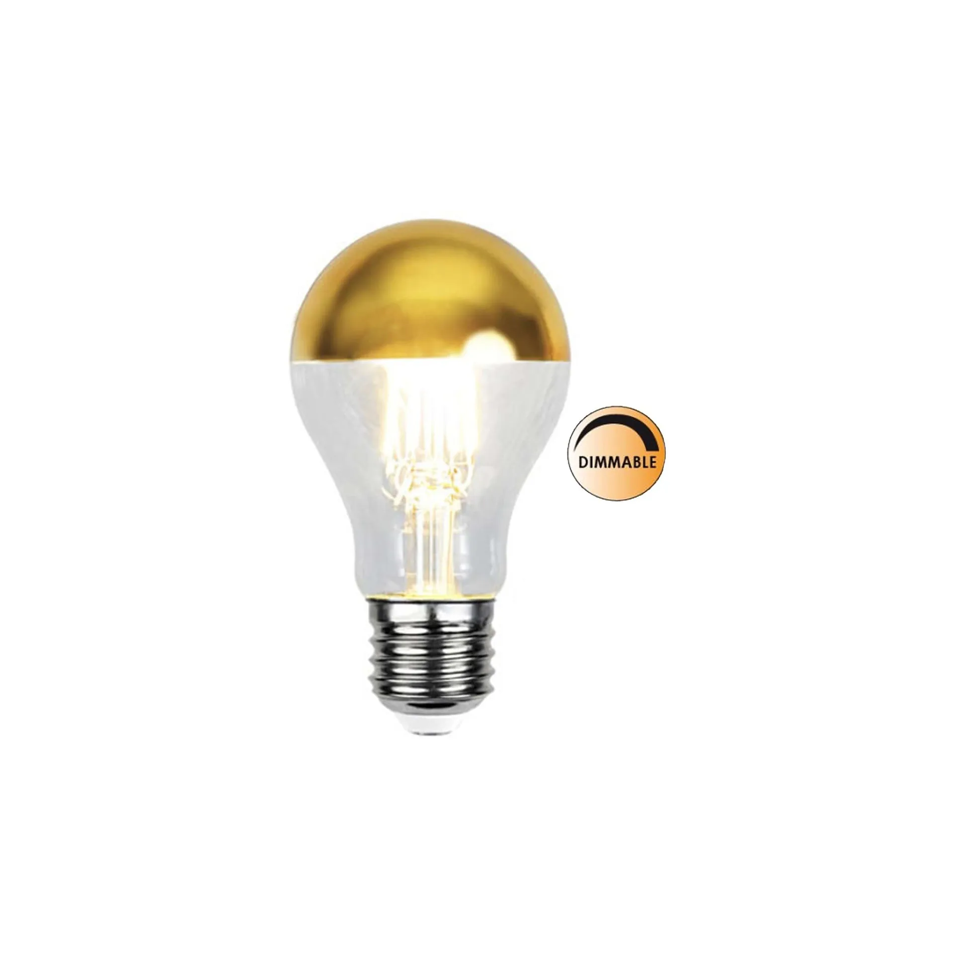 Lyskilde LED 352-95 topreflekteret dæmpbar E27, Guld Globen Lighting