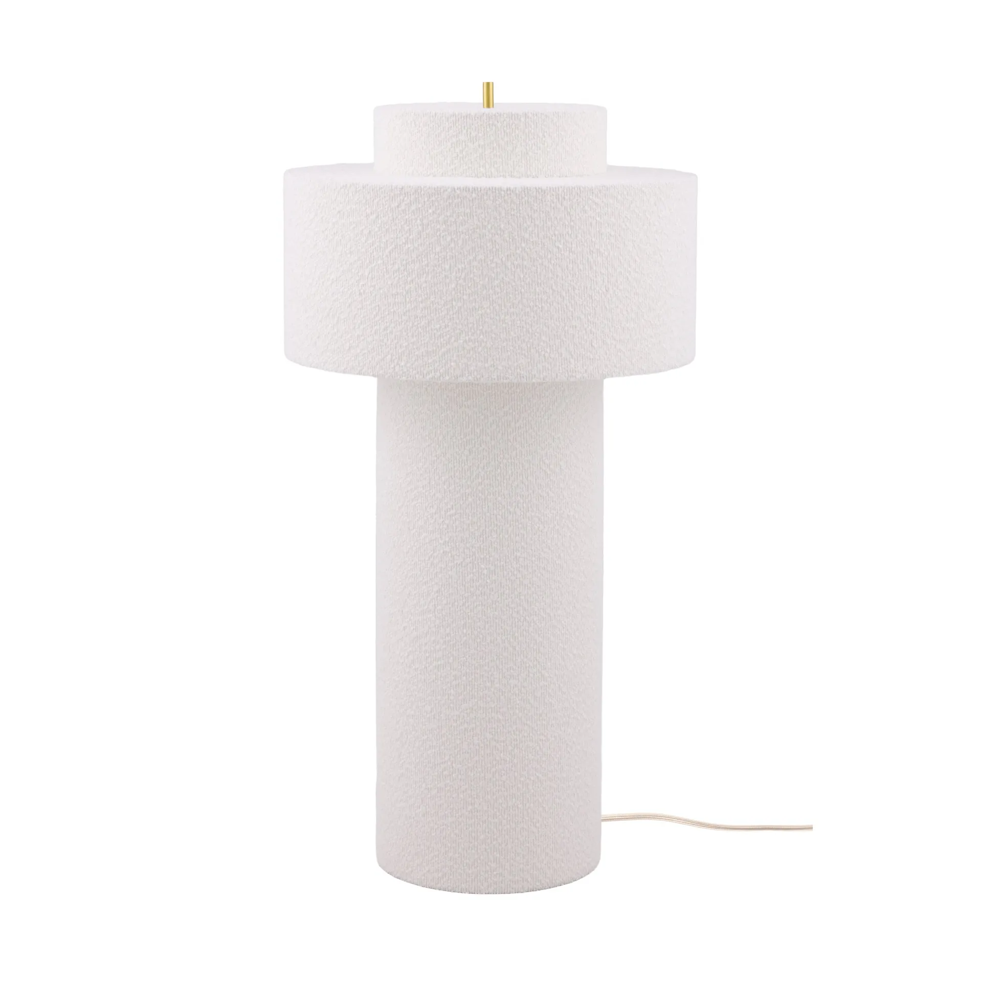 Noah gulvlampe, Hvid bouclé, Ø45x88 cm Globen Lighting