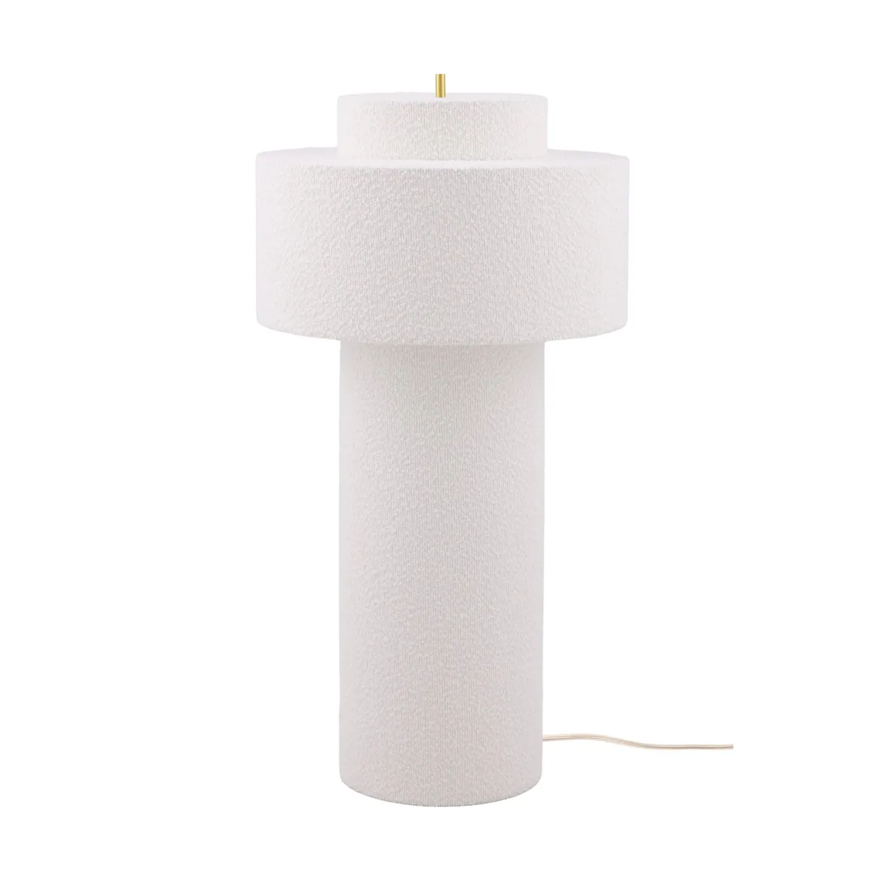 Globen Lighting Noah gulvlampe Hvid bouclé, Ø45x88 cm