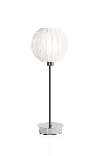 Plastbånd bordlampe - Hvid-krom - Globen Lighting