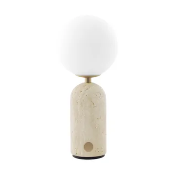 Torrano bordlampe bærbar - Beige travertine, 27,5 cm - Globen Lighting