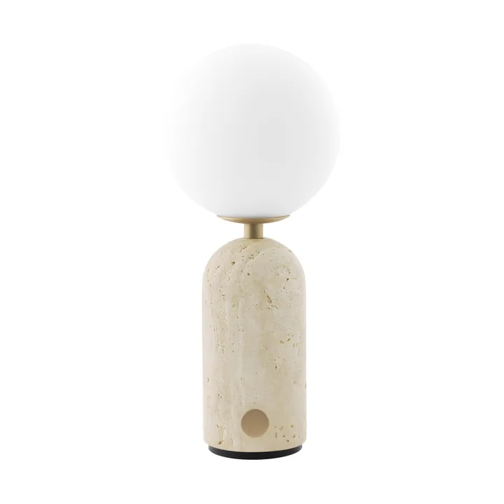 Torrano bordlampe bærbar - Beige travertine, 27,5 cm - Globen Lighting
