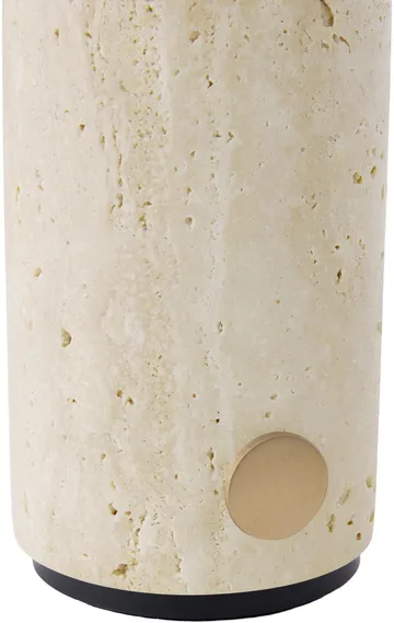Torrano bordlampe bærbar - Beige travertine, 27,5 cm - Globen Lighting