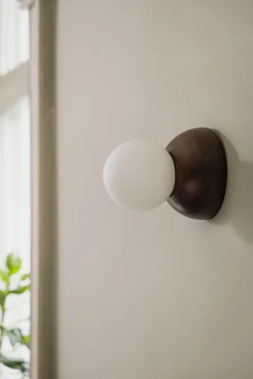 Torrano væglampe/plafond 13 cm - Brunbejdset eg - Globen Lighting