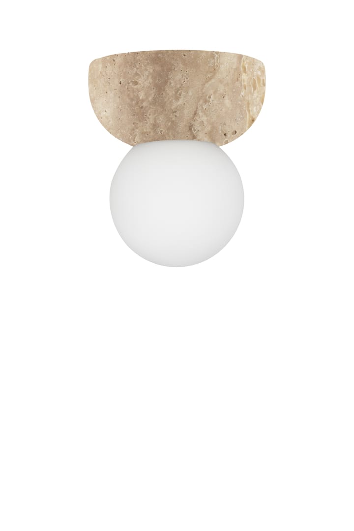 Torrano væglampe/plafond 13 cm, Travertin Globen Lighting