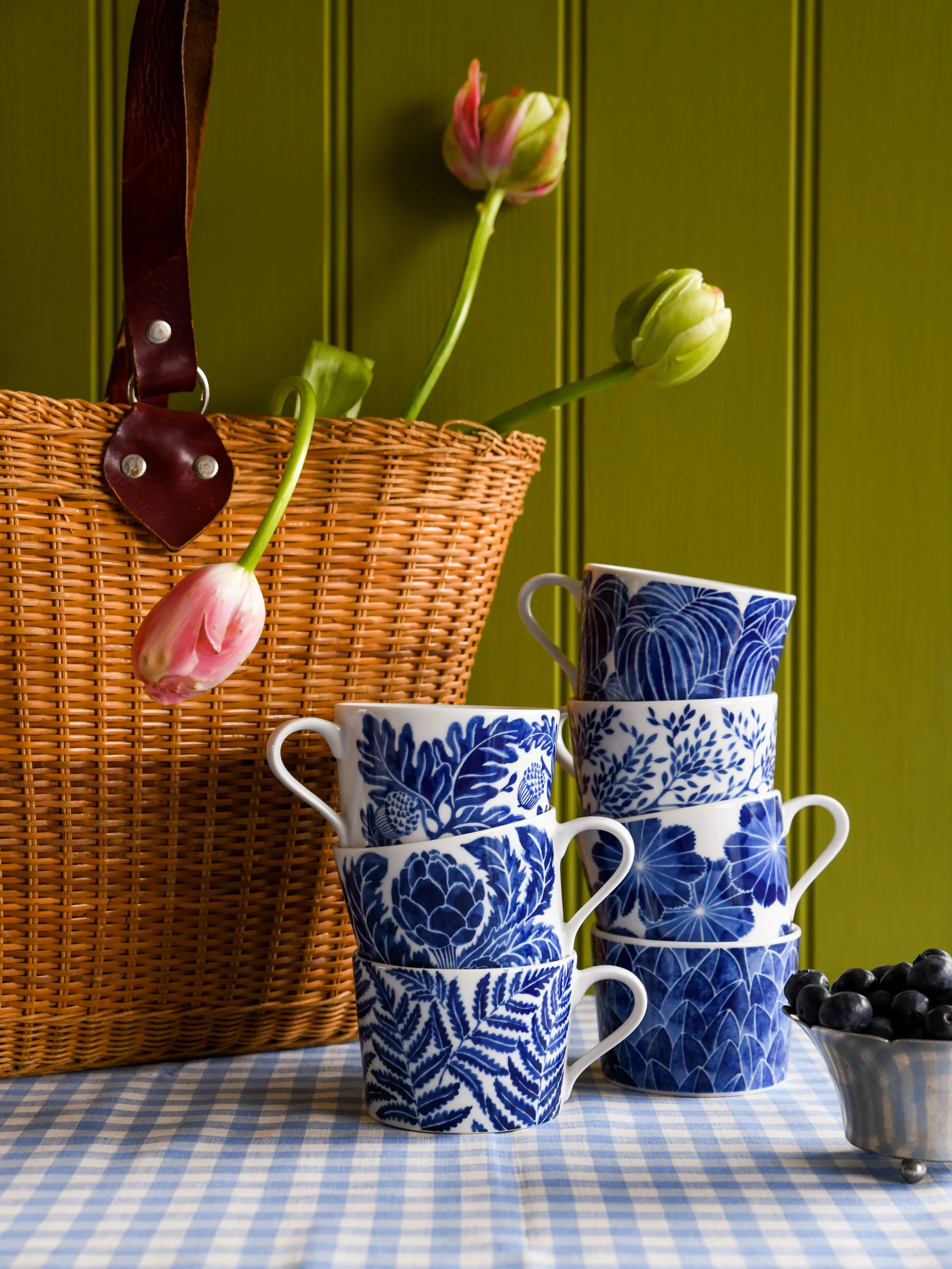 Artichoke kop 24 cl, Blå Götefors Porslin