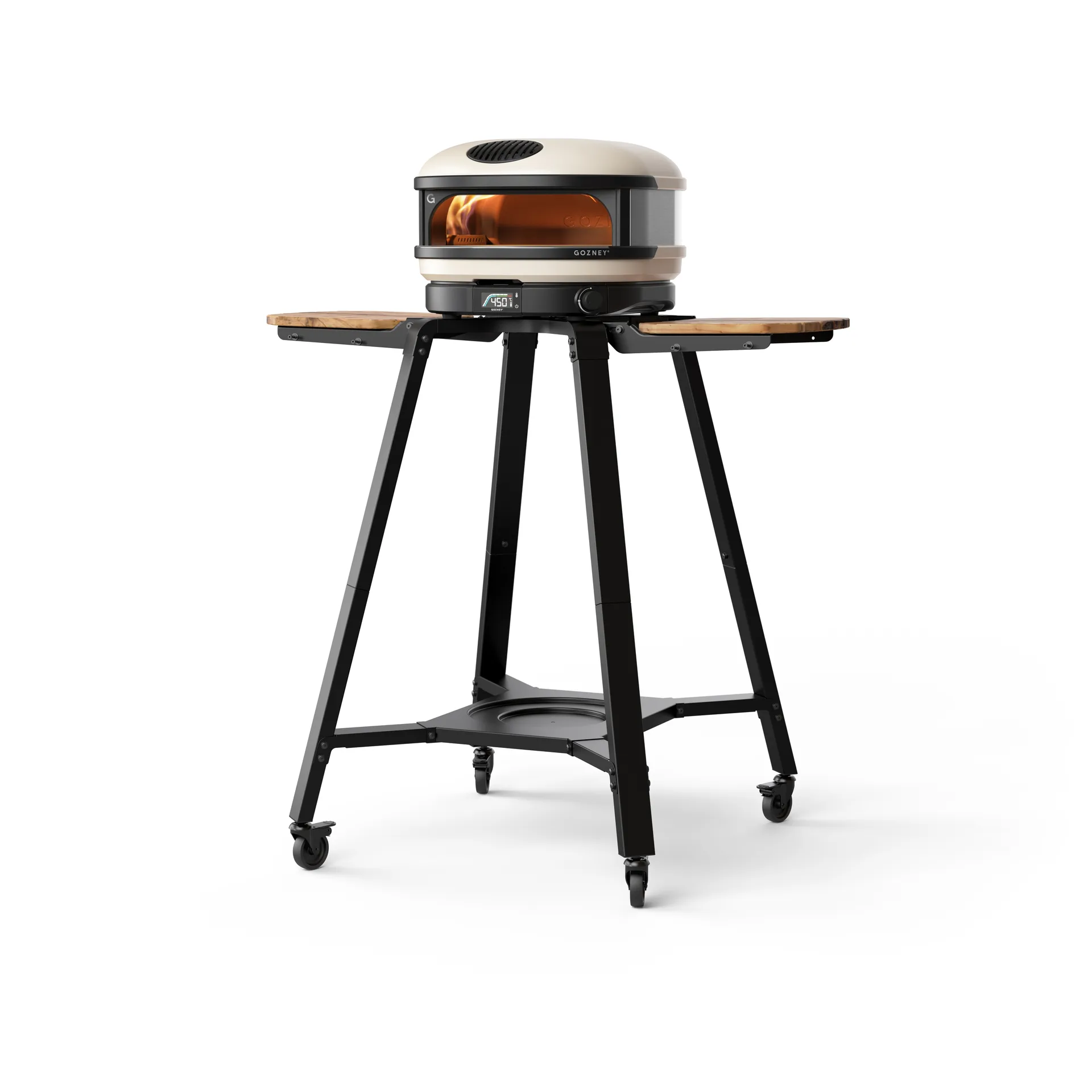 Gozney Arc stativ med sidebord, Sort-akacie Gozney