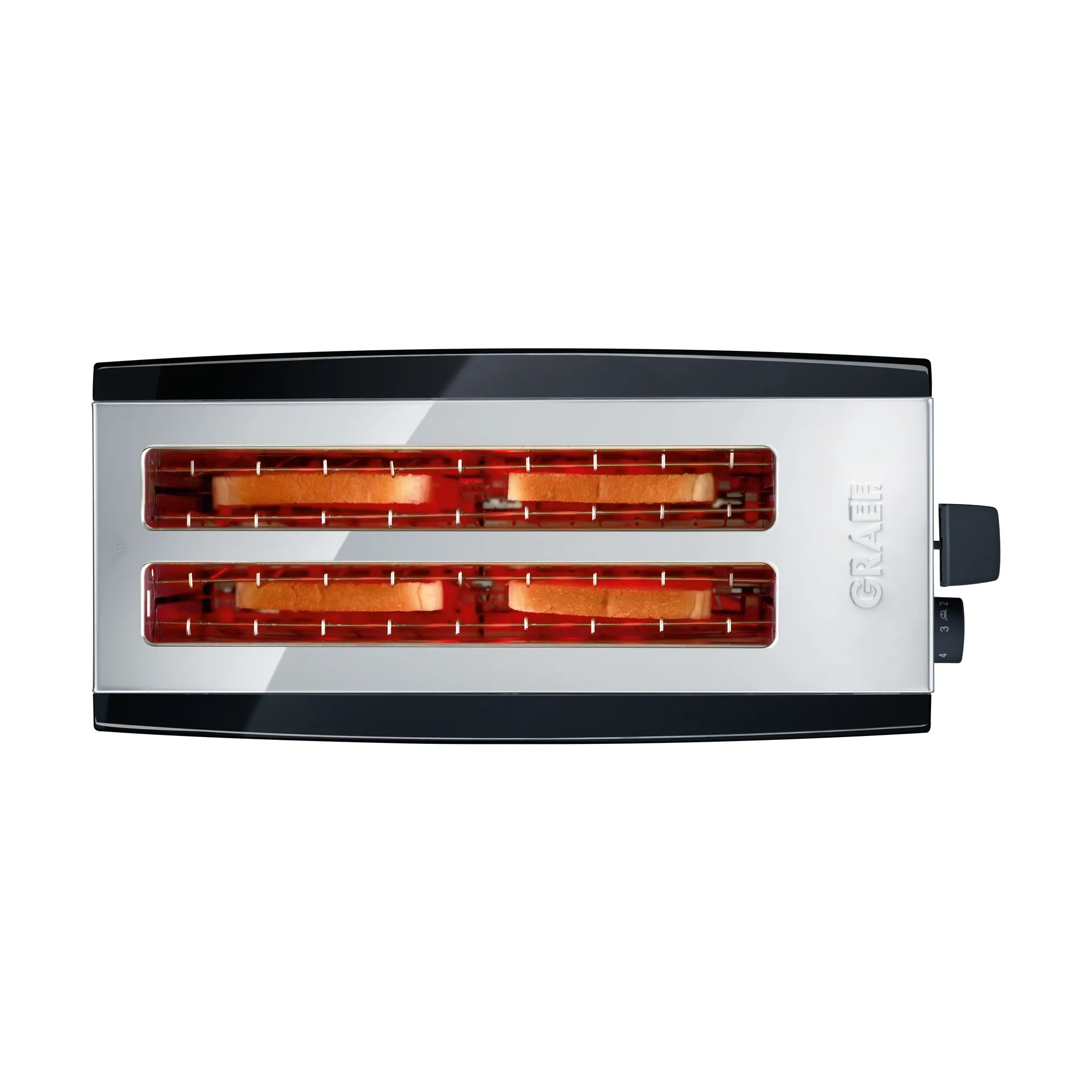 Graef TO102 brødrister 4 skiver, Sort Graef