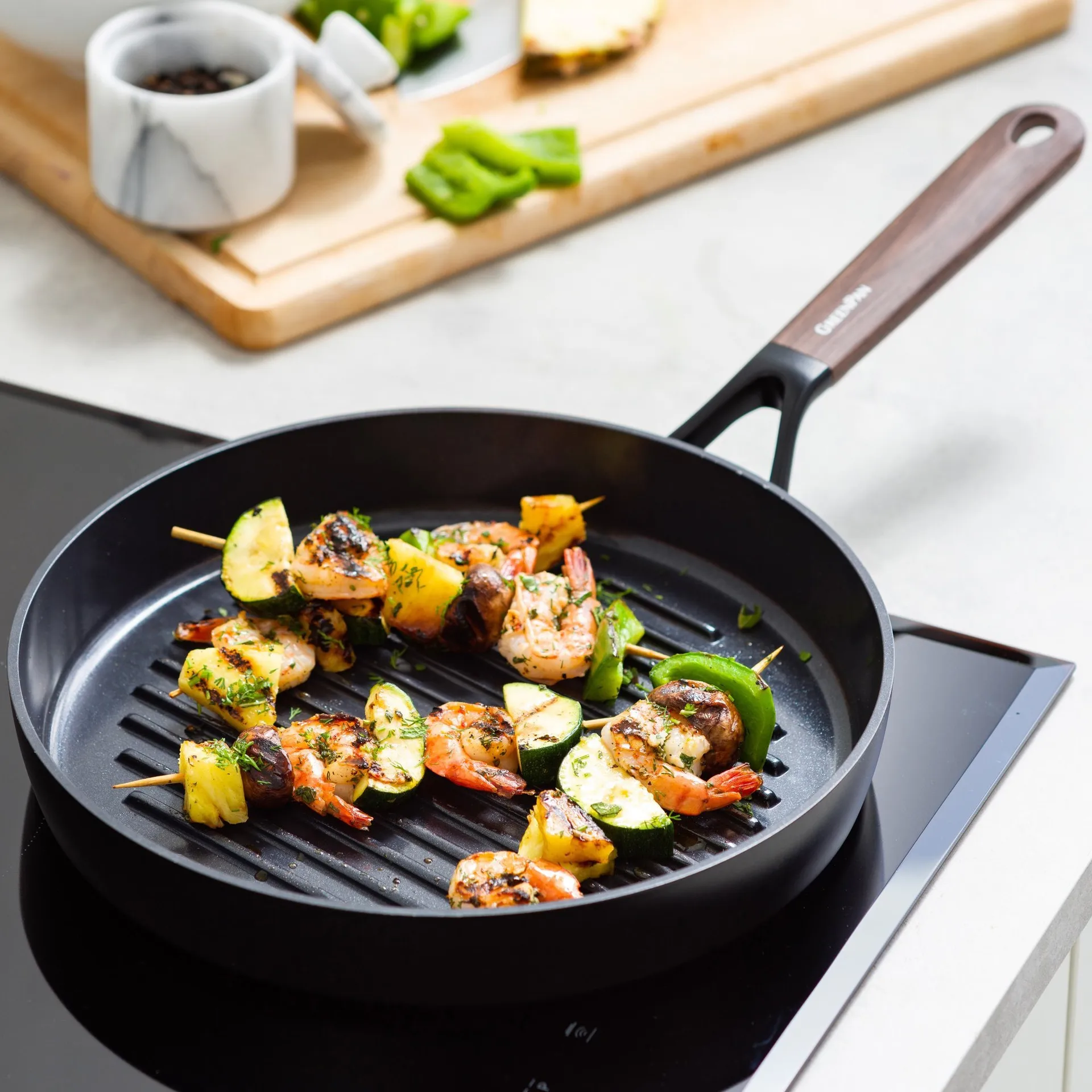 Eco Smartshape grillpande 28 cm, Dark wood GreenPan