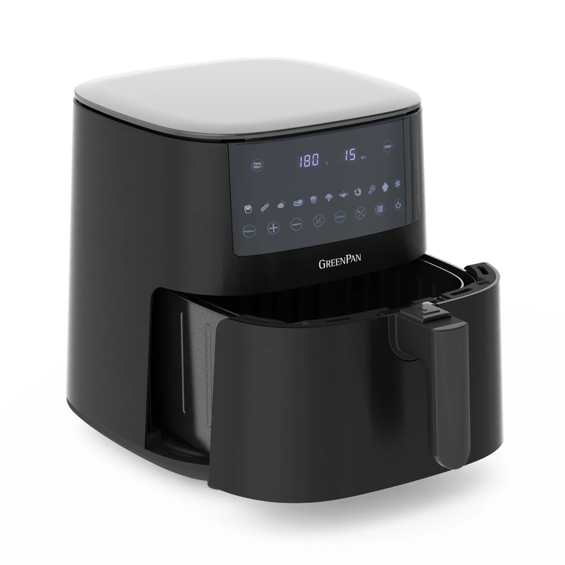 GreenPan Airfryer 1 kurv 7,2 liter, Sort GreenPan