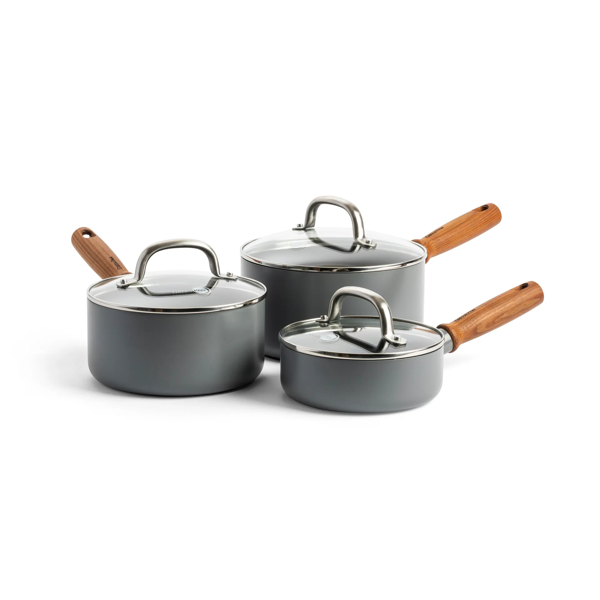 Mayflower Pro kasserollesæt + låg, 6 dele GreenPan